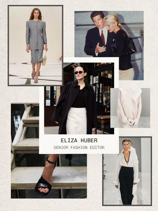 A collage of runway, influencer, and celebrity images that make up Who What Wear editors' spring mood boards.