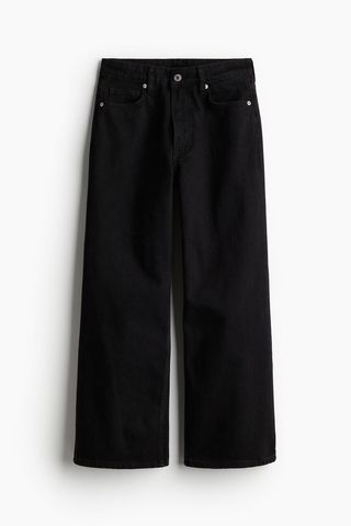 High Rise Wide Leg Cropped Jeans