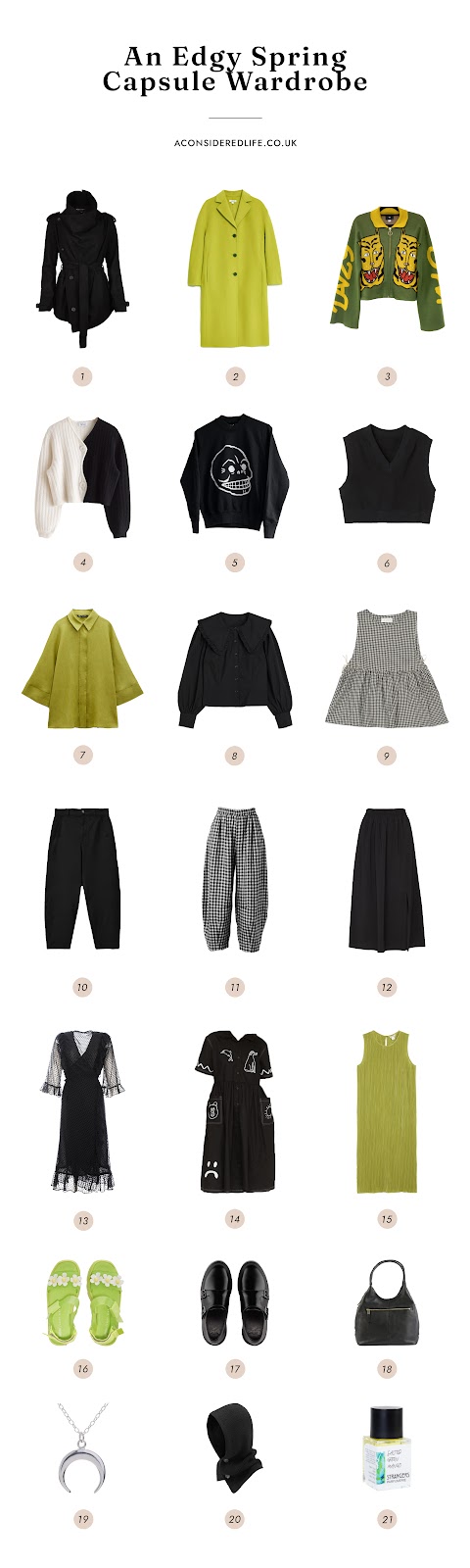 An Edgy Spring Capsule Wardrobe