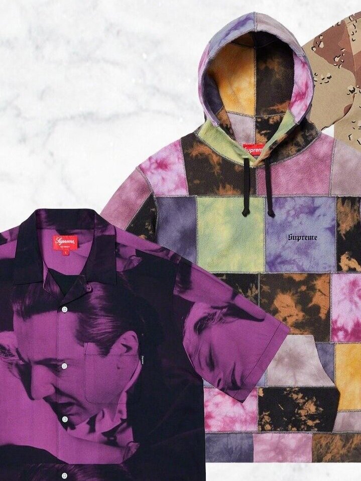 An mens urban shirt and hoodie from a secondhand clothing app called Grailed