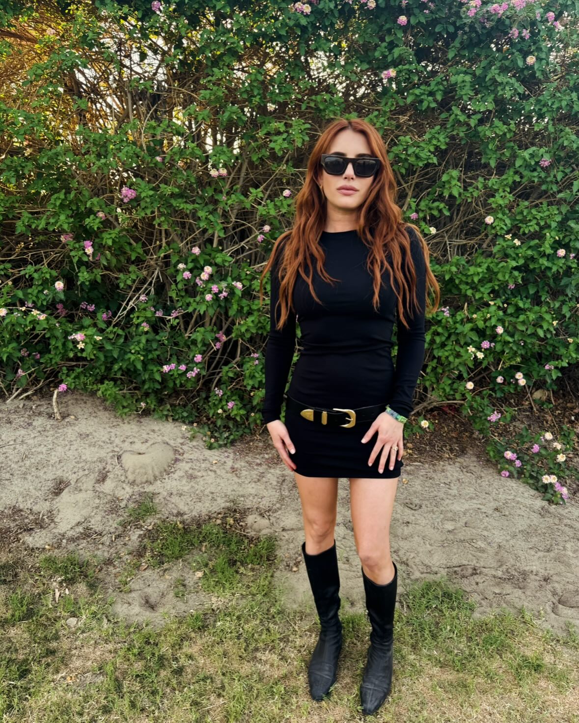 Emma Roberts attending Coachella.