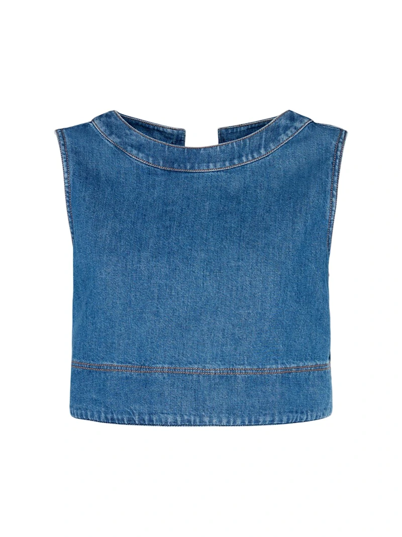 Weekend Max Mara - Magia Sleeveless Denim Top