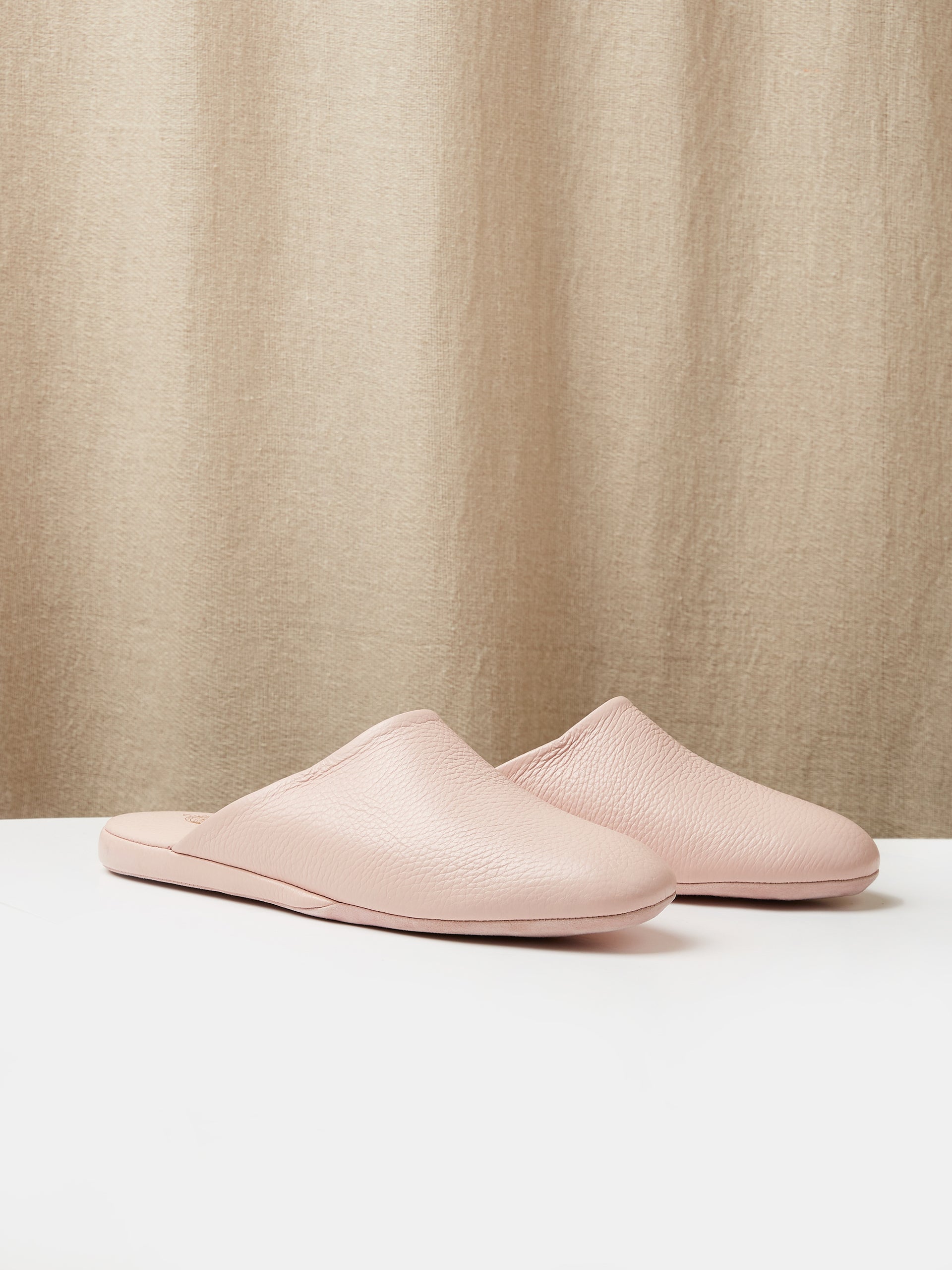 Globetrotter Glide Mules in Soft Pink Deer Leather - Uk 5.0/eu 39/us 5.5