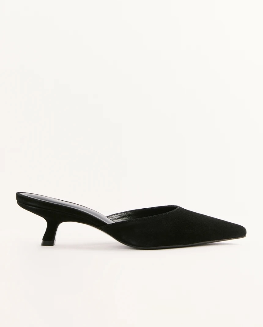 Reformation Wilda Kitten Heel in black