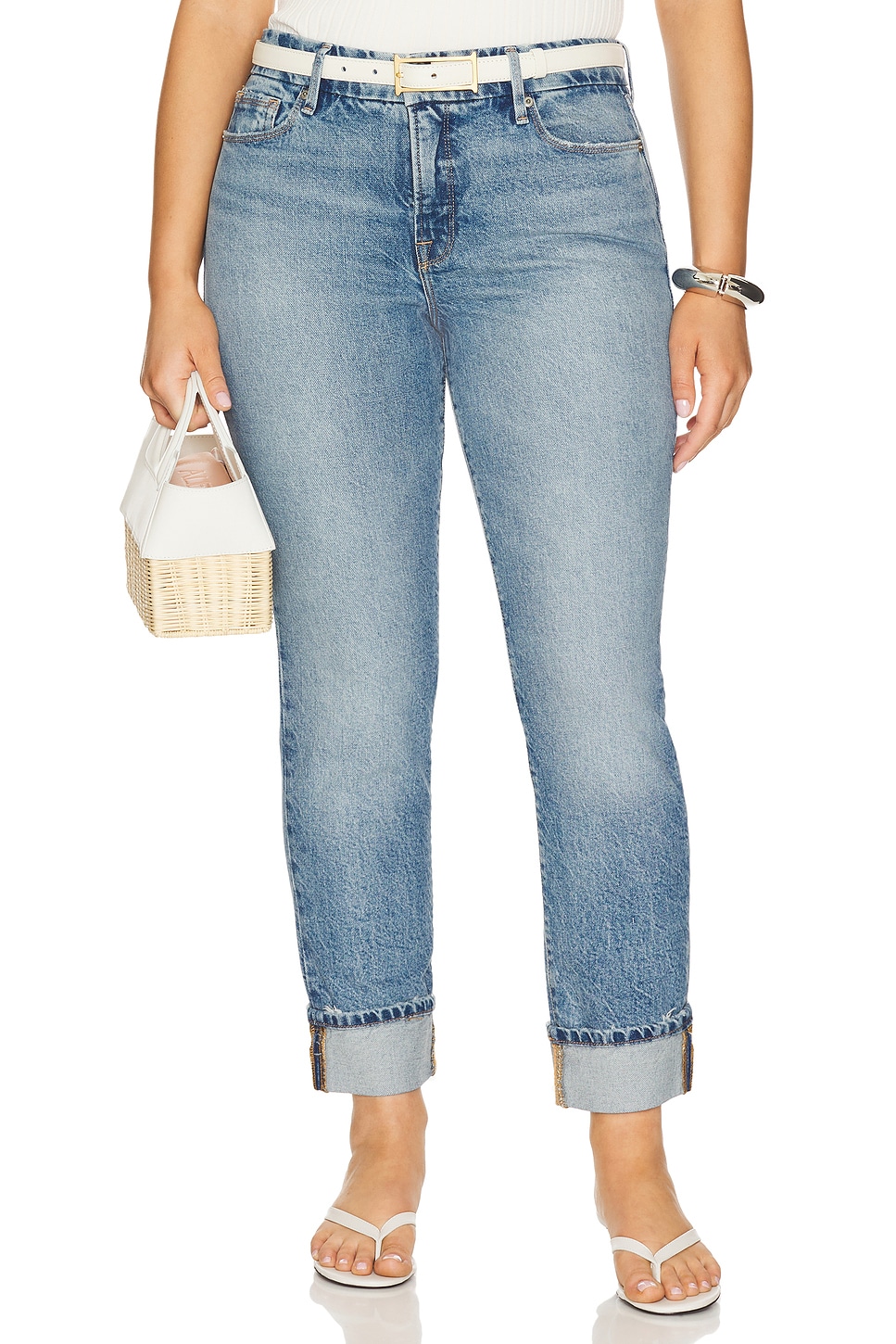 Good American, Mid Rise Good Classic Cuffed