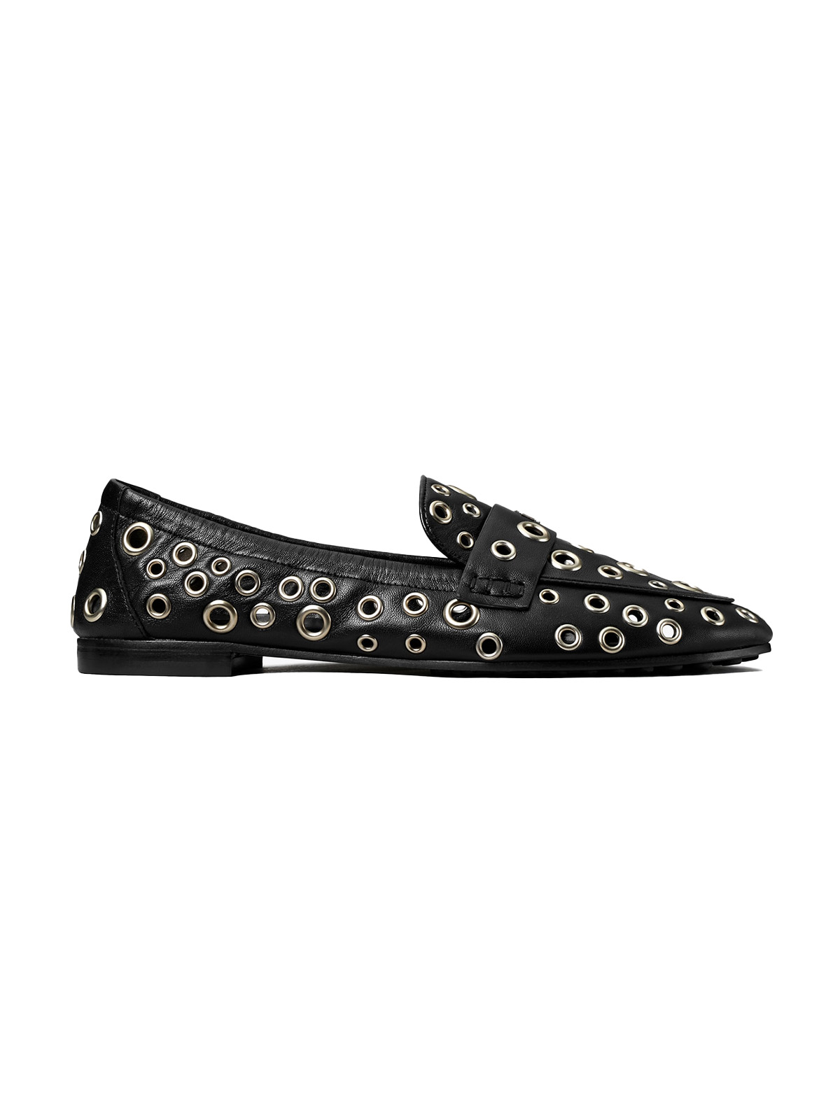 Eyelet Ballet Loafer in Black, Size 10.5