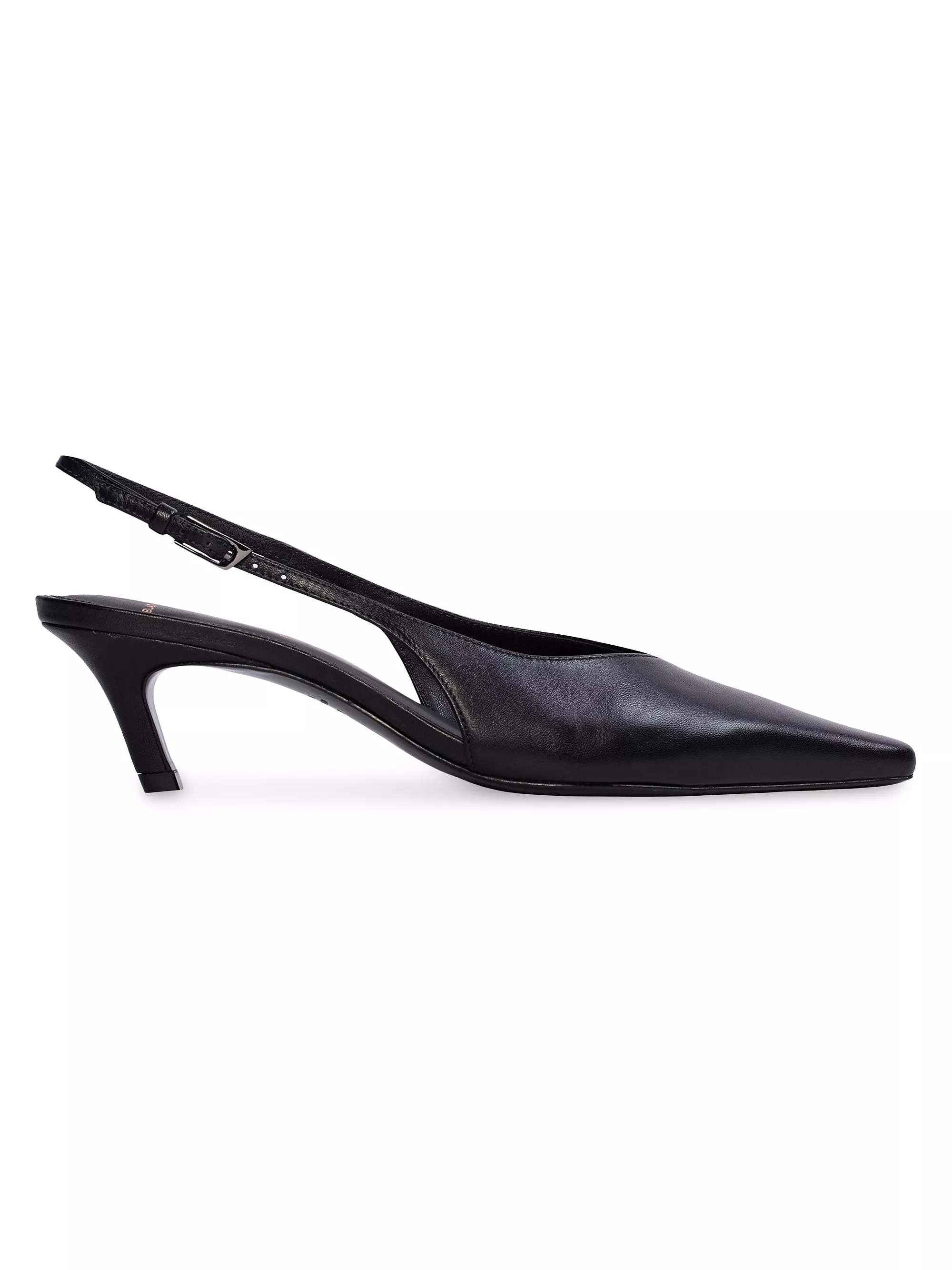 Black Suede Studio, Lou 50MM Slingback Pumps