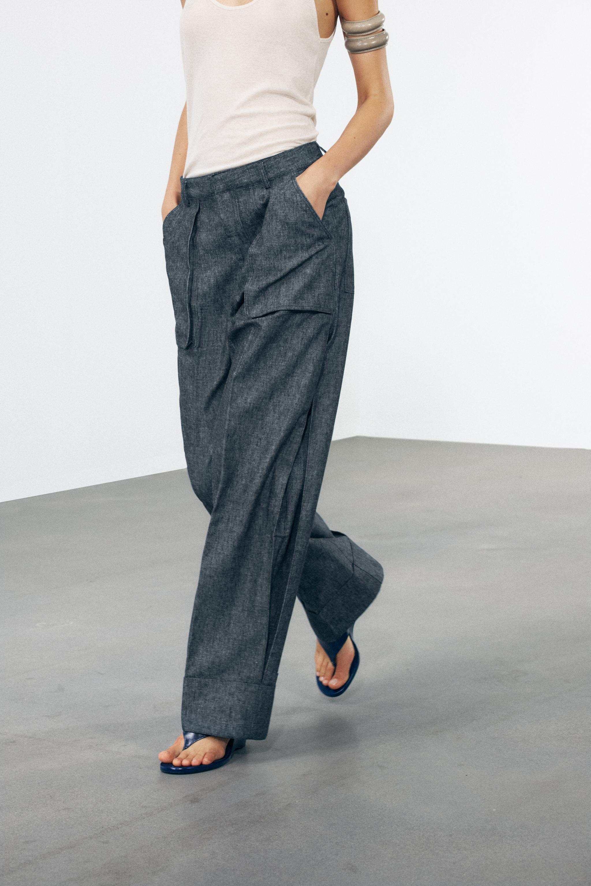 Linen Blend Pants Zw Collection