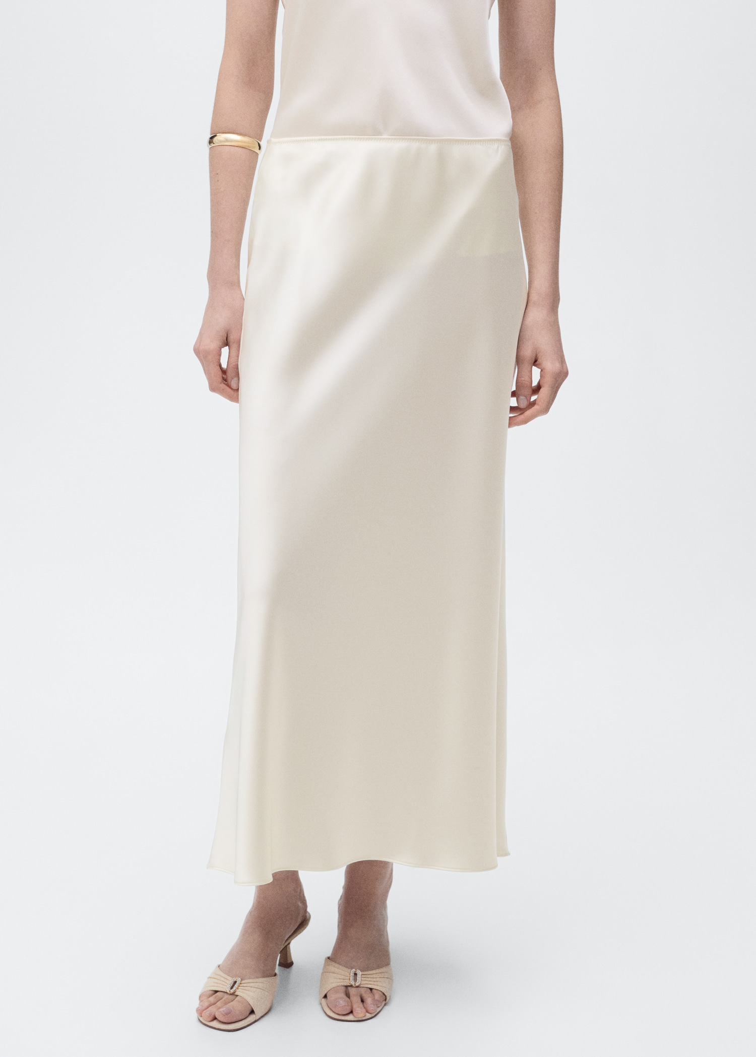 Mango, Midi Satin Skirt
