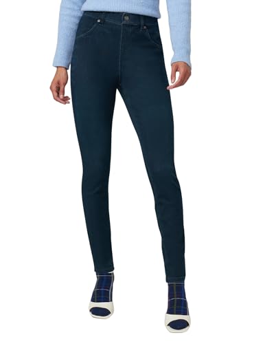 Hue Women's Ultra Soft High Waist Denim Leggings Sockshosiery, -black Indigo Wash, Small