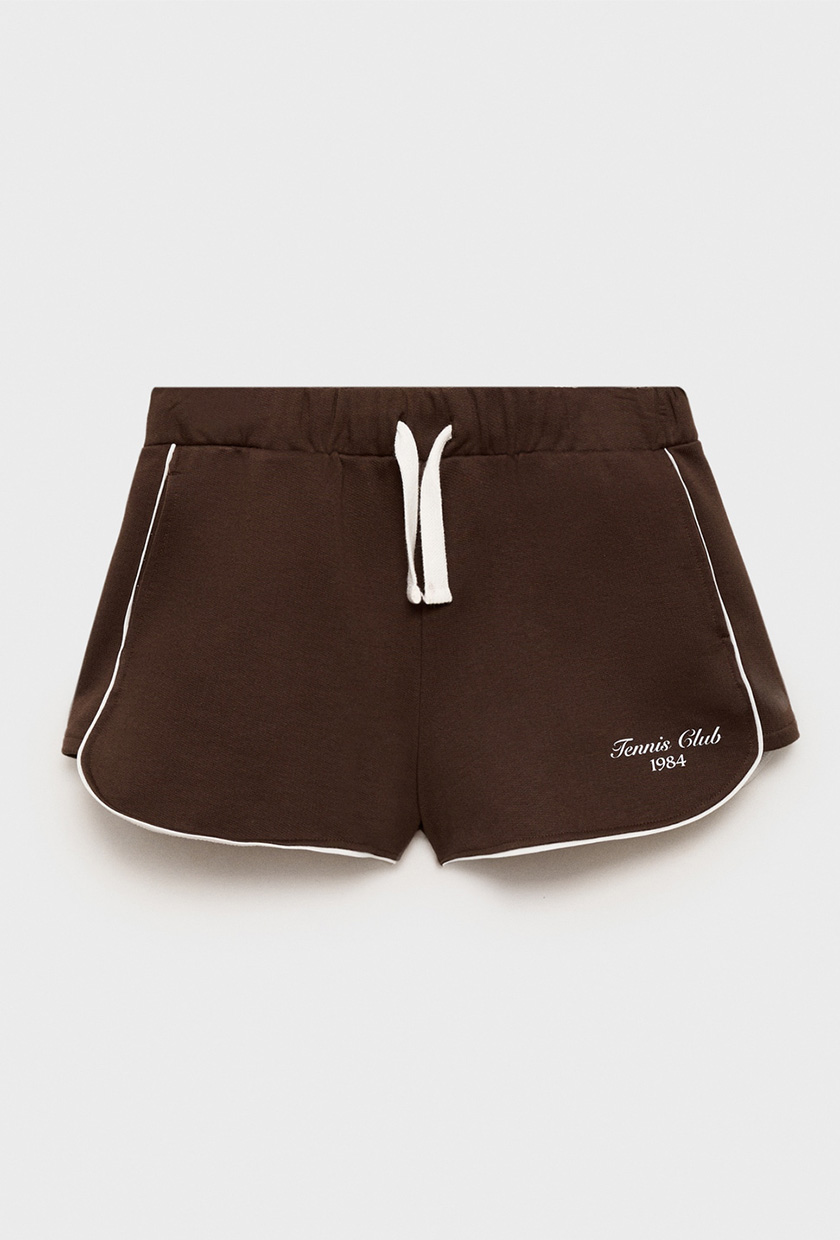 Mango, Cotton Shorts With Printed Message