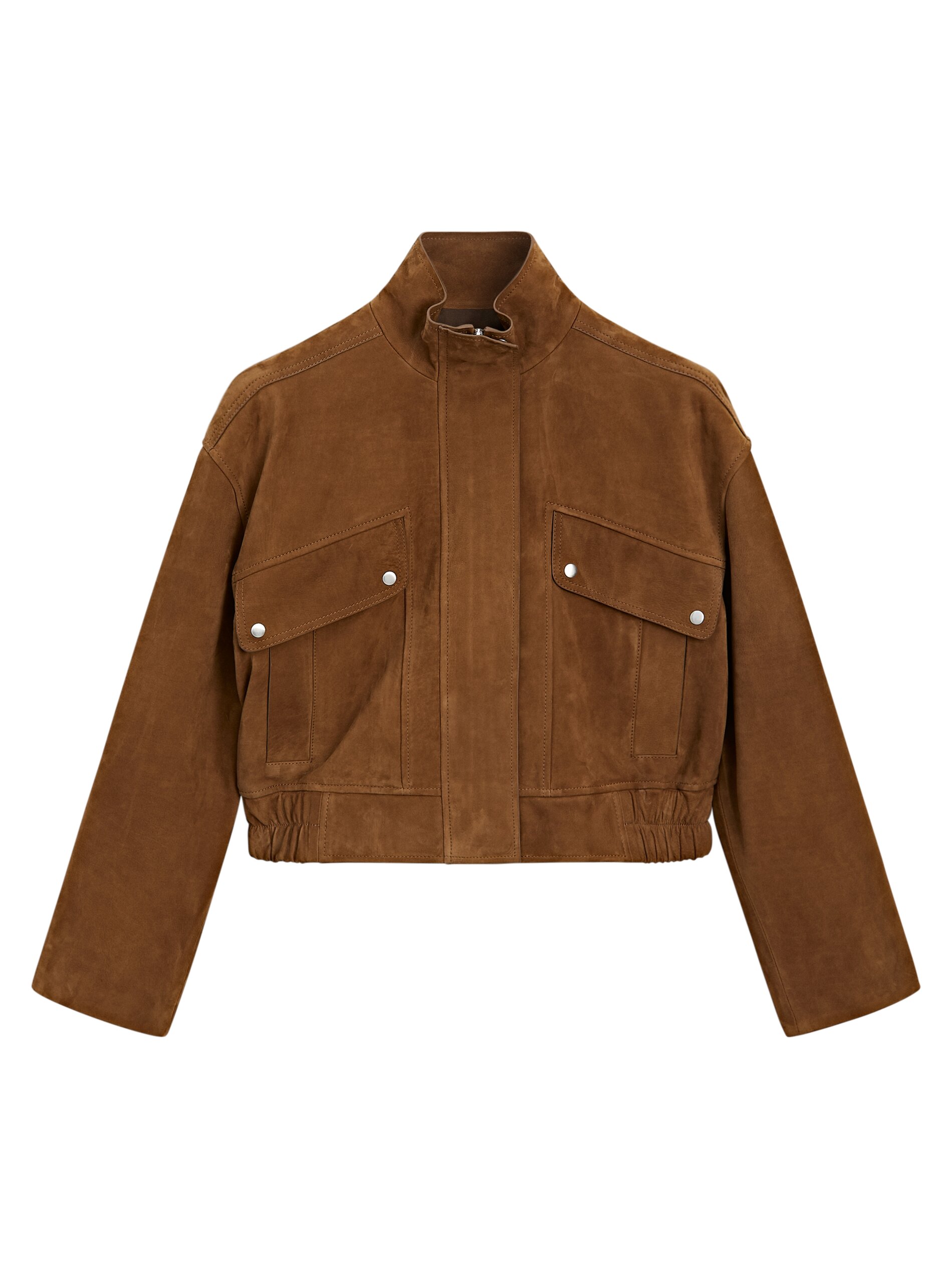Nubuck Suede Leather Bomber Jacket