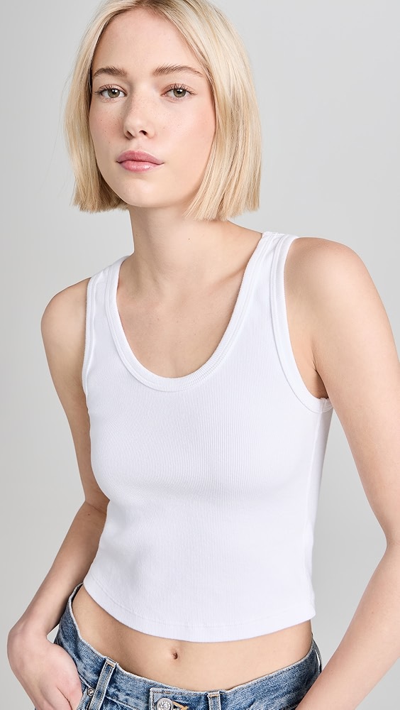 Perfectwhitetee Blondie Structured Rib Bra Friendly Tank