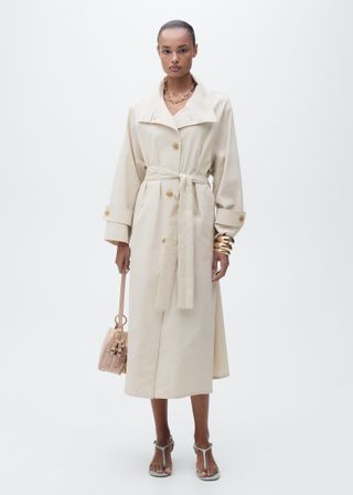 MANGO, Oversized Cotton Trench Coat - Women | Mango Usa