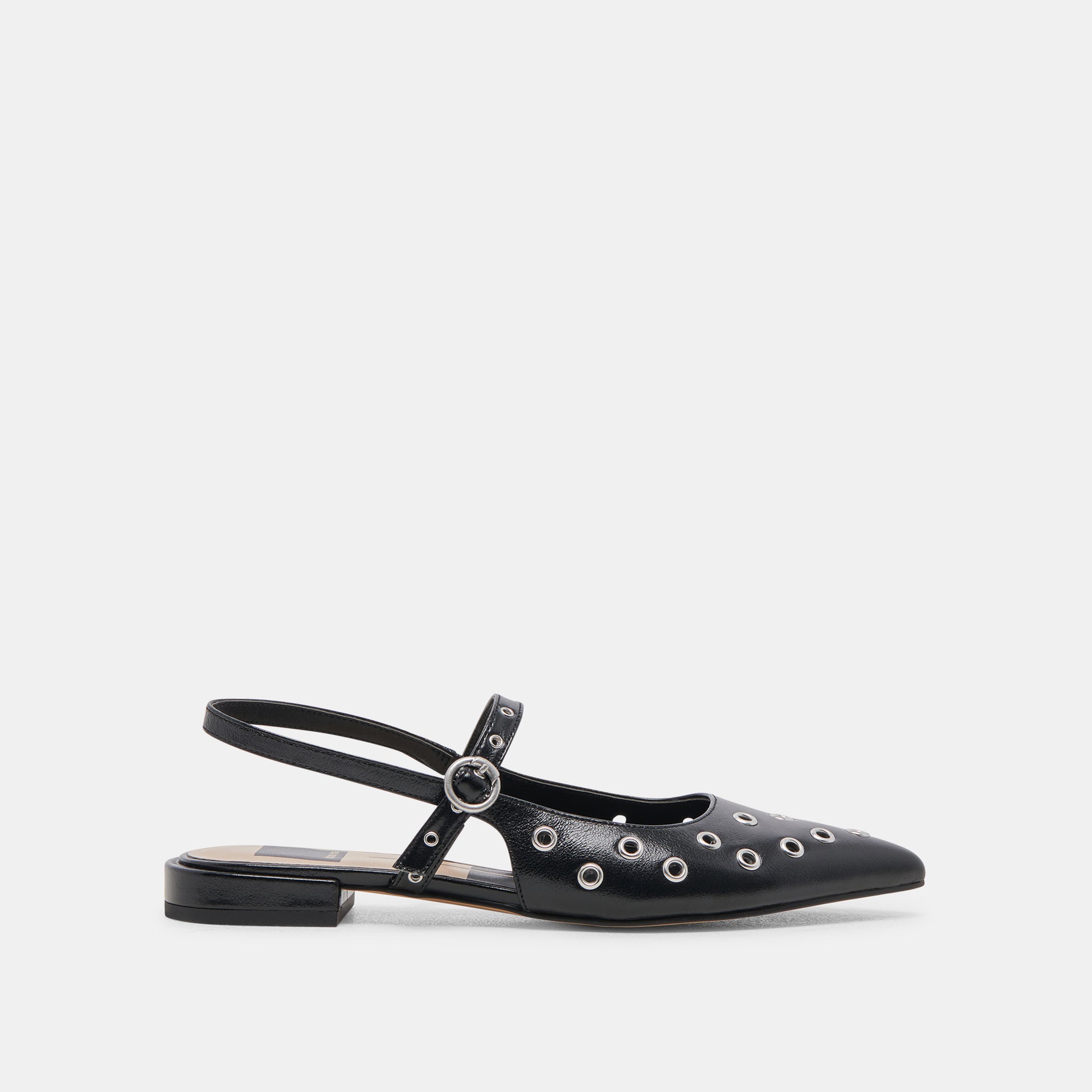 Penney Stud Flats Midnight Crinkle Patent