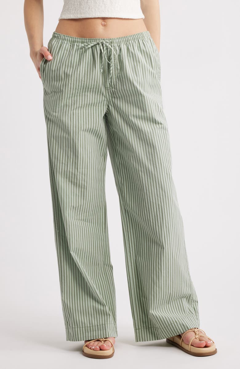 Joey Stripe Cotton Drawstring Waist Pants