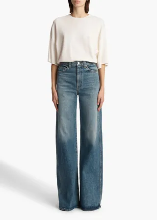 Khaite, Dane Stretch Jean in Heath