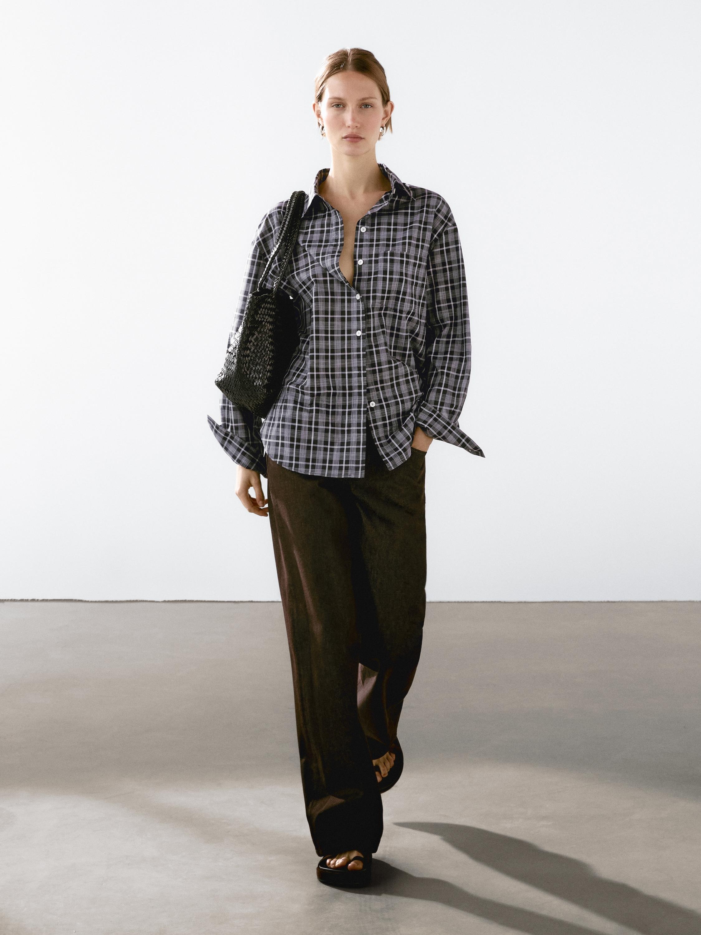 Massimo Dutti, 100% Cotton Check Shirt