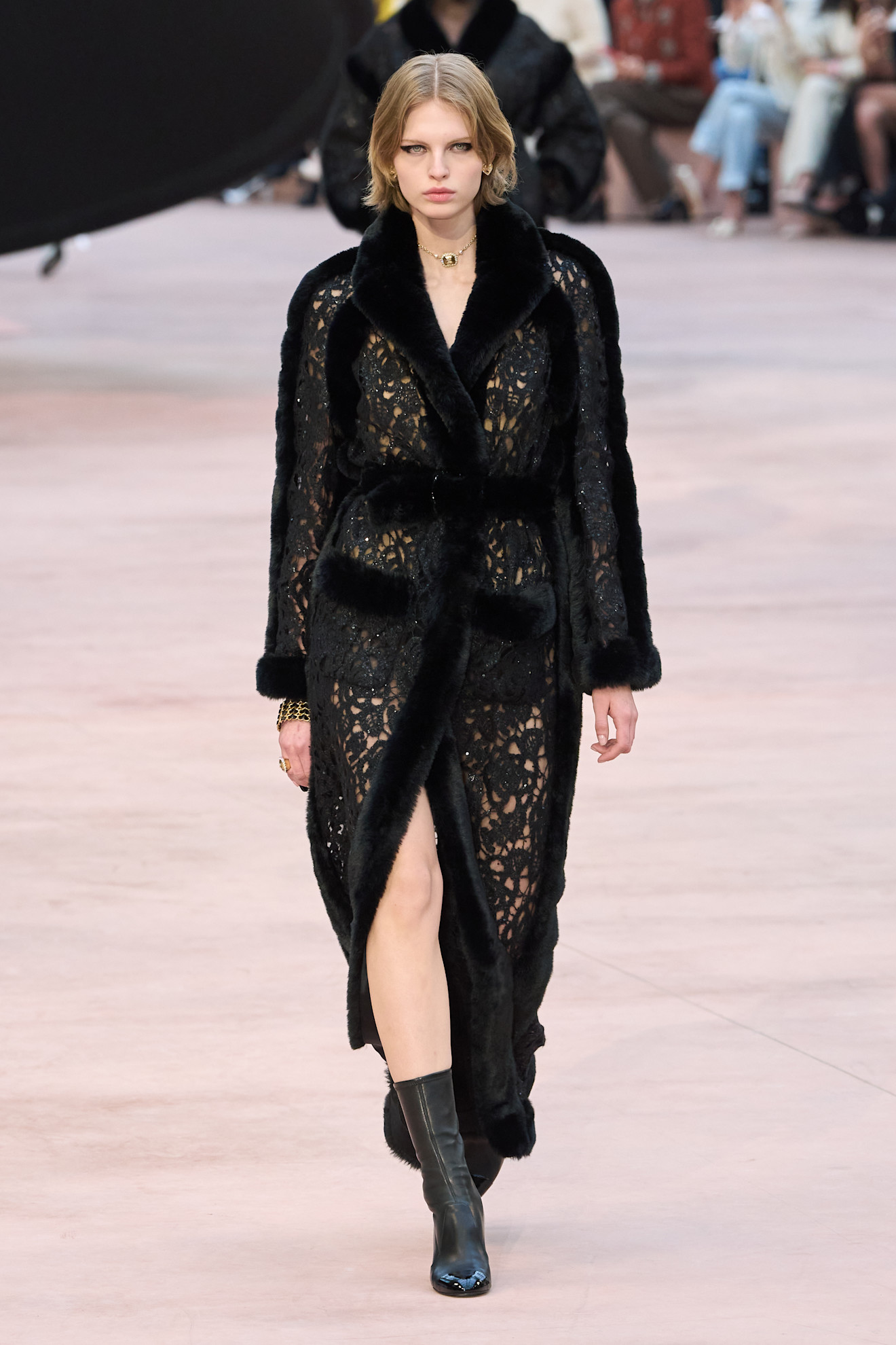 the lace trend on the Chanel fall/winter 2025 runway