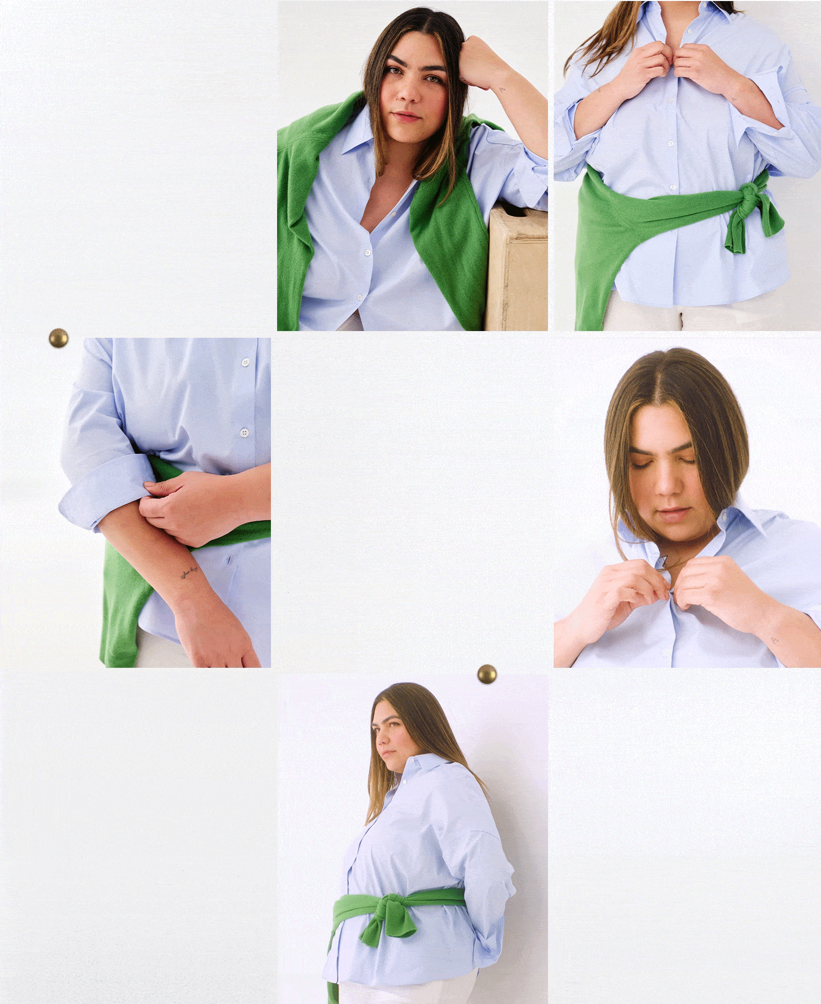 Ana Escalante wearing a poplin shirt.