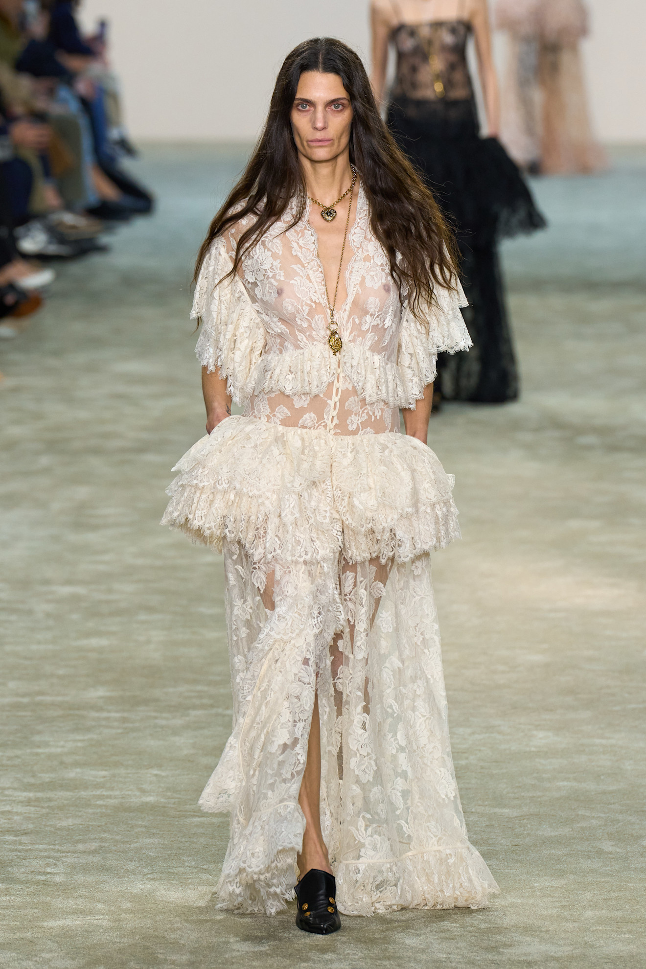 lace trend on the fall/winter 2025 runway
