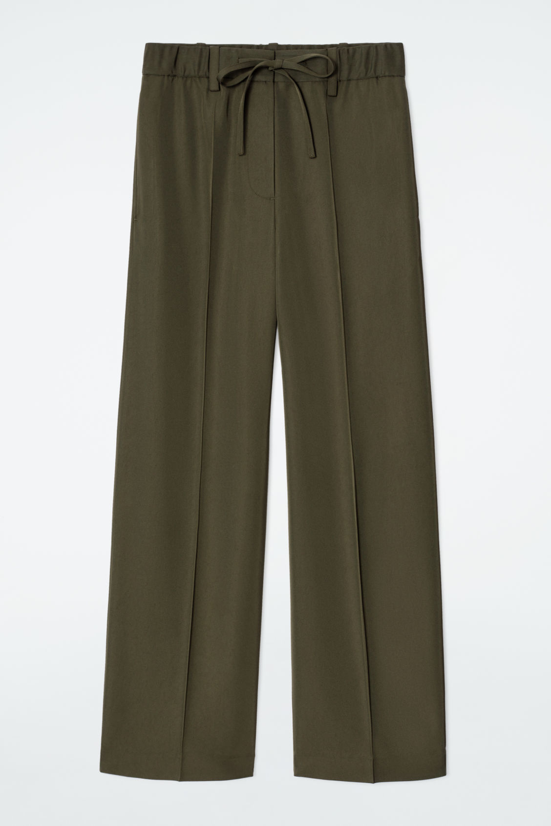 Drawstring Straight-Leg Pants