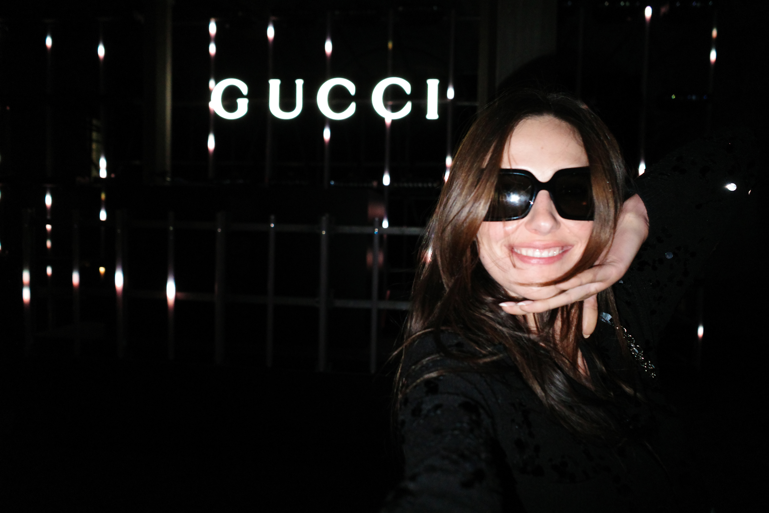 Devon Lee Carlson attending the Gucci Cruise 2026 runway show