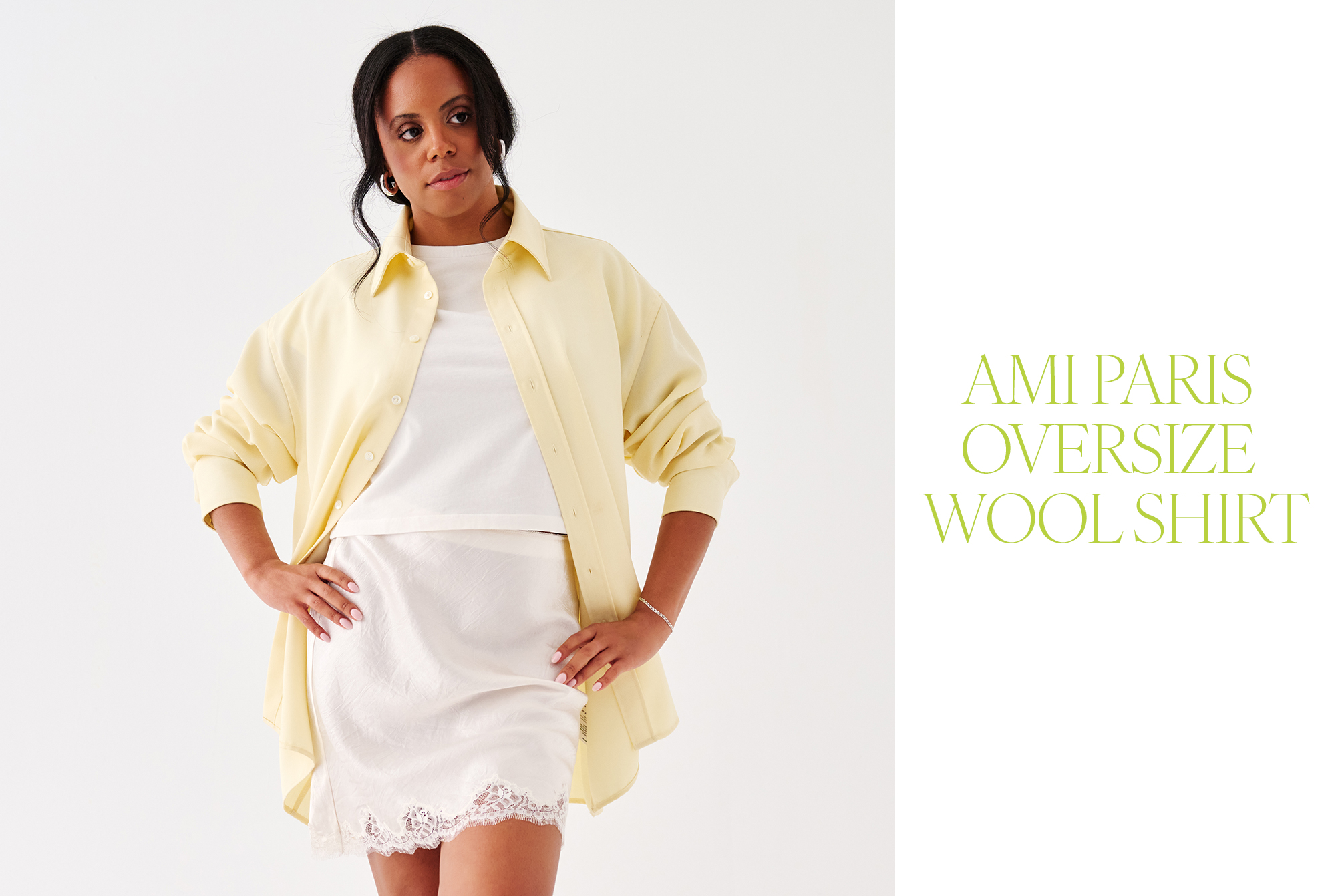 Sierra Mayhew wearing a pastel shirt.