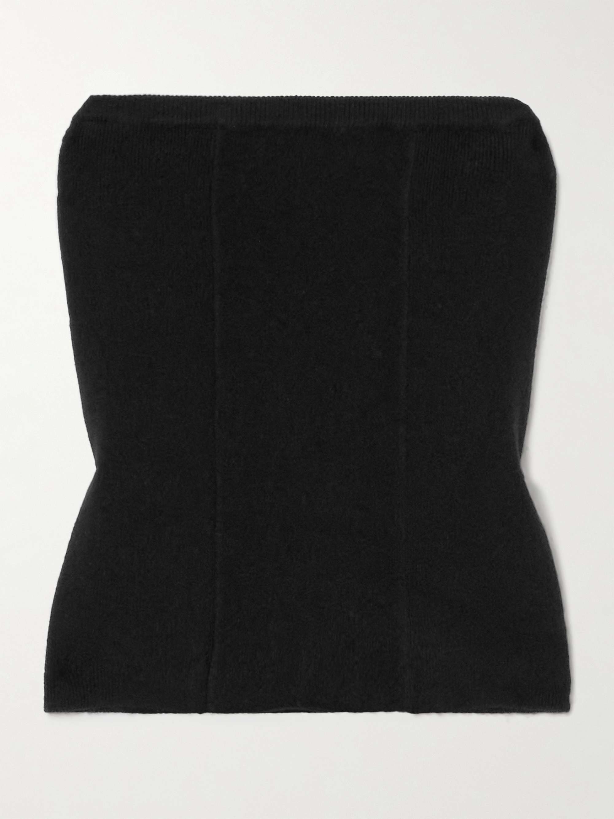 Ami Strapless Cashmere Top