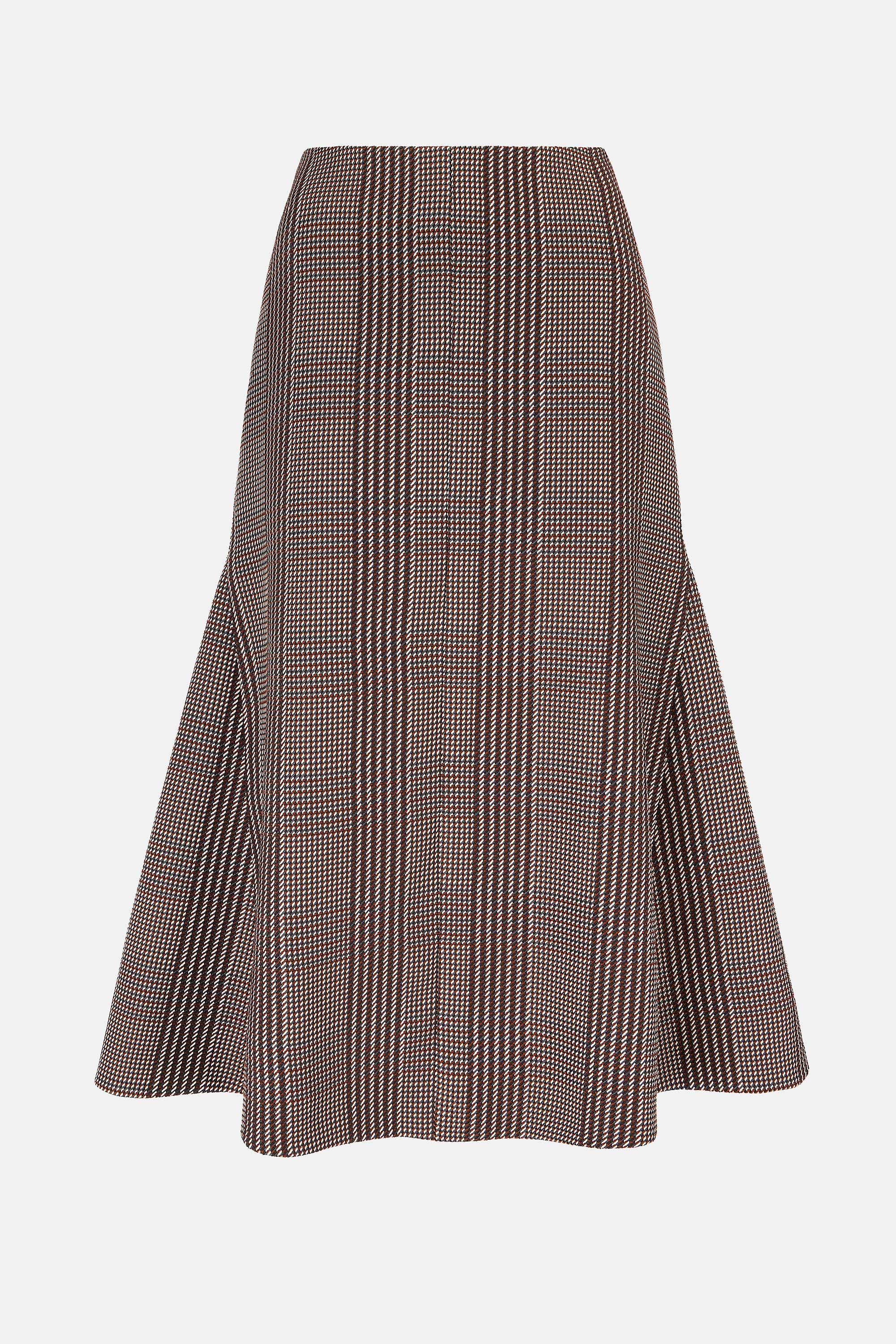Queenie Skirt in Rust Prince of Wales Check