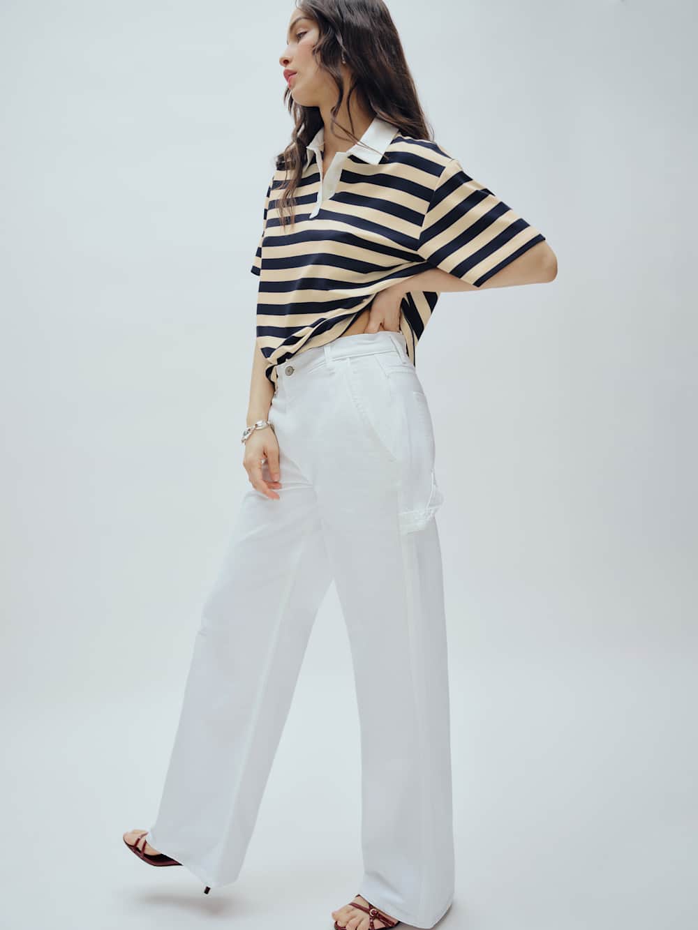 Diego Mid Rise Baggy Utility Jeans