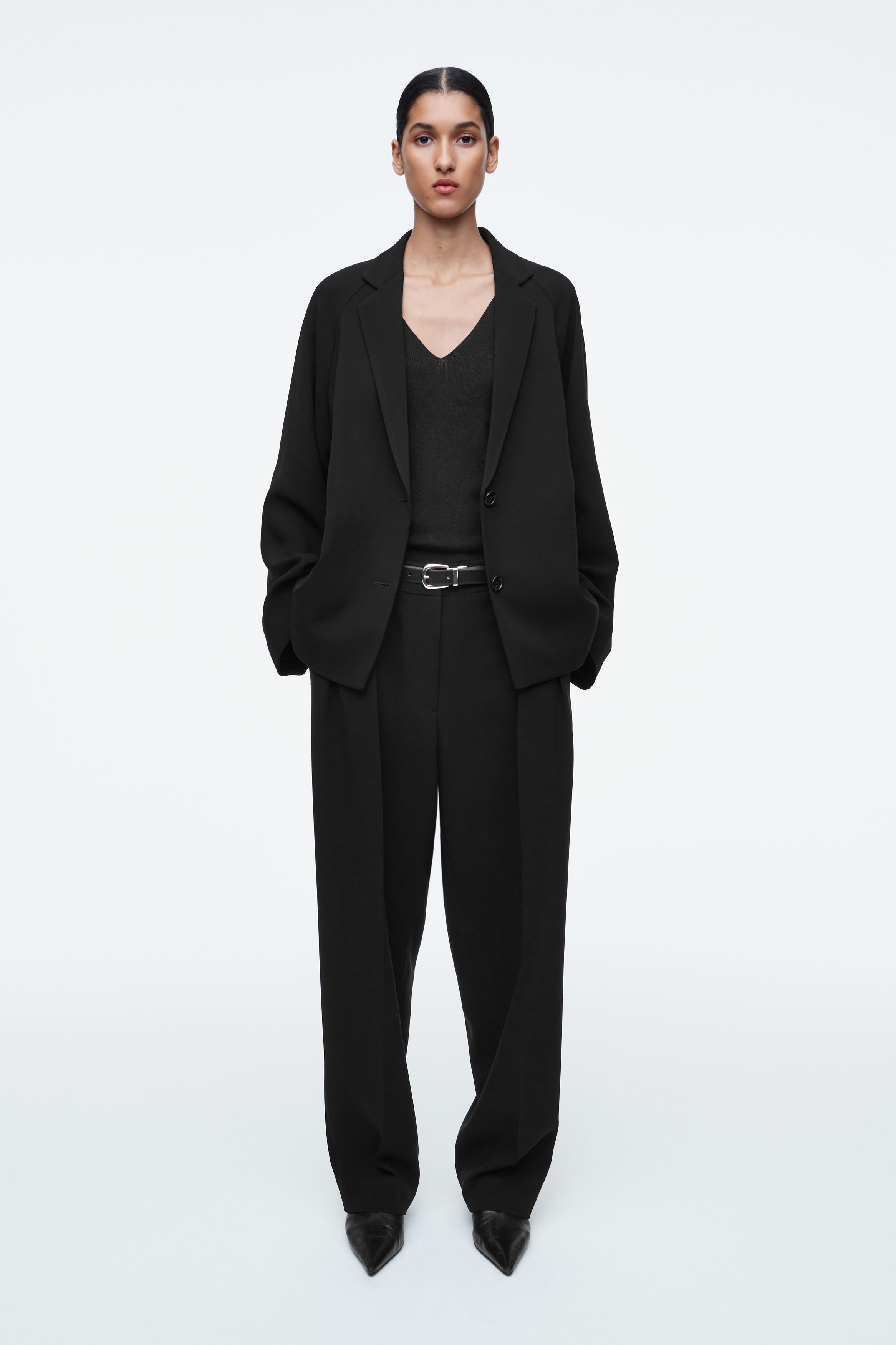 Fluid Tailored Straight-Leg Trousers