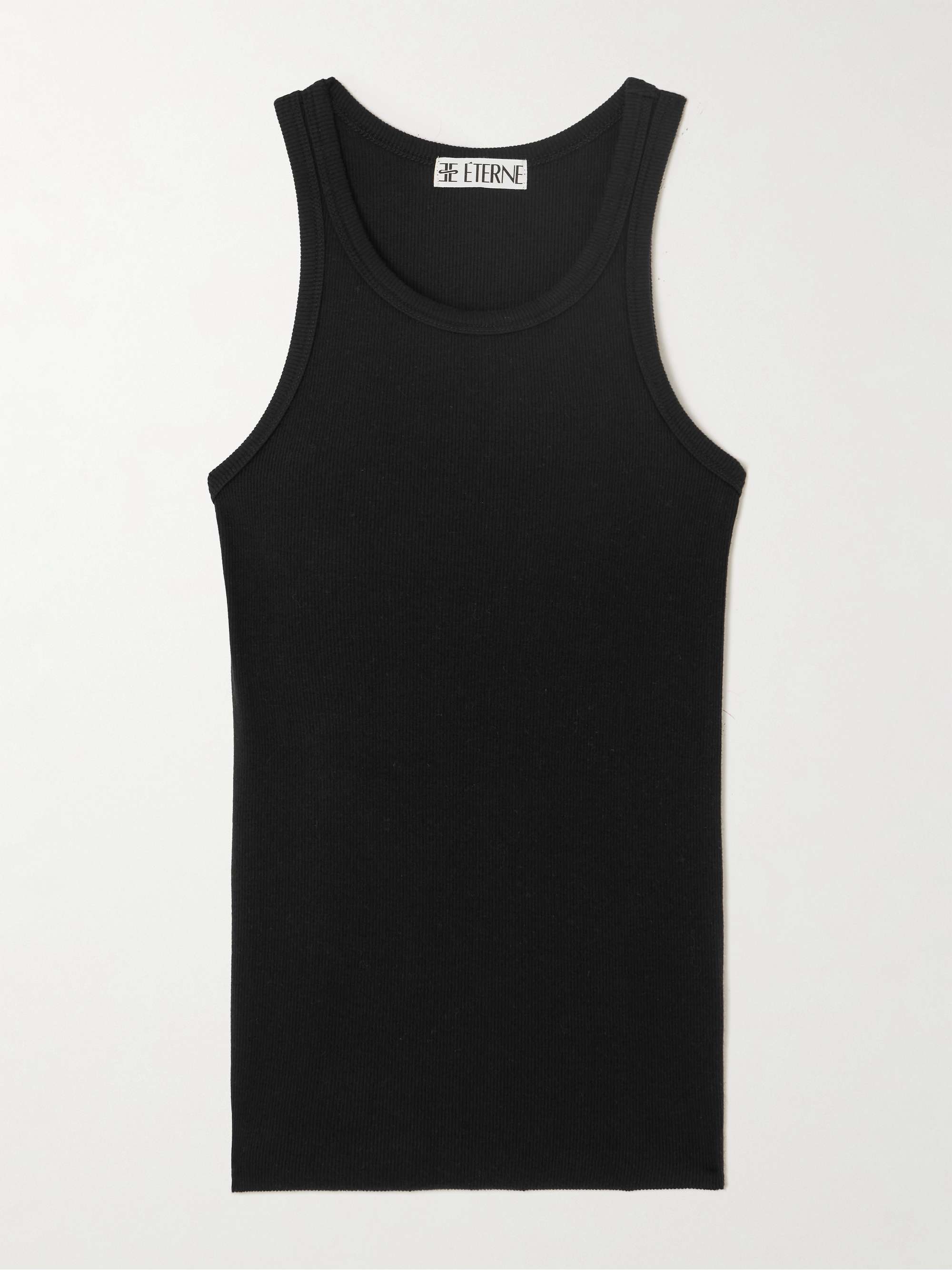 Ribbed Stretch-Jersey Tank