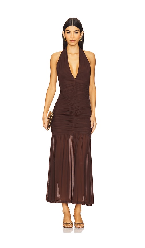 X Revolve Sephera Halter Mesh Midi Dress