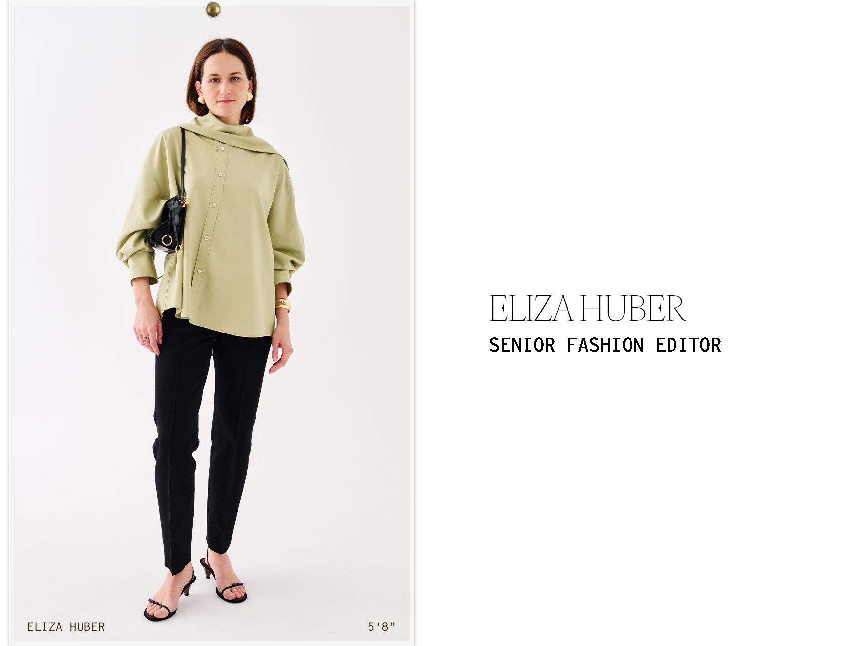 Eliza Huber in a poplin shirt.