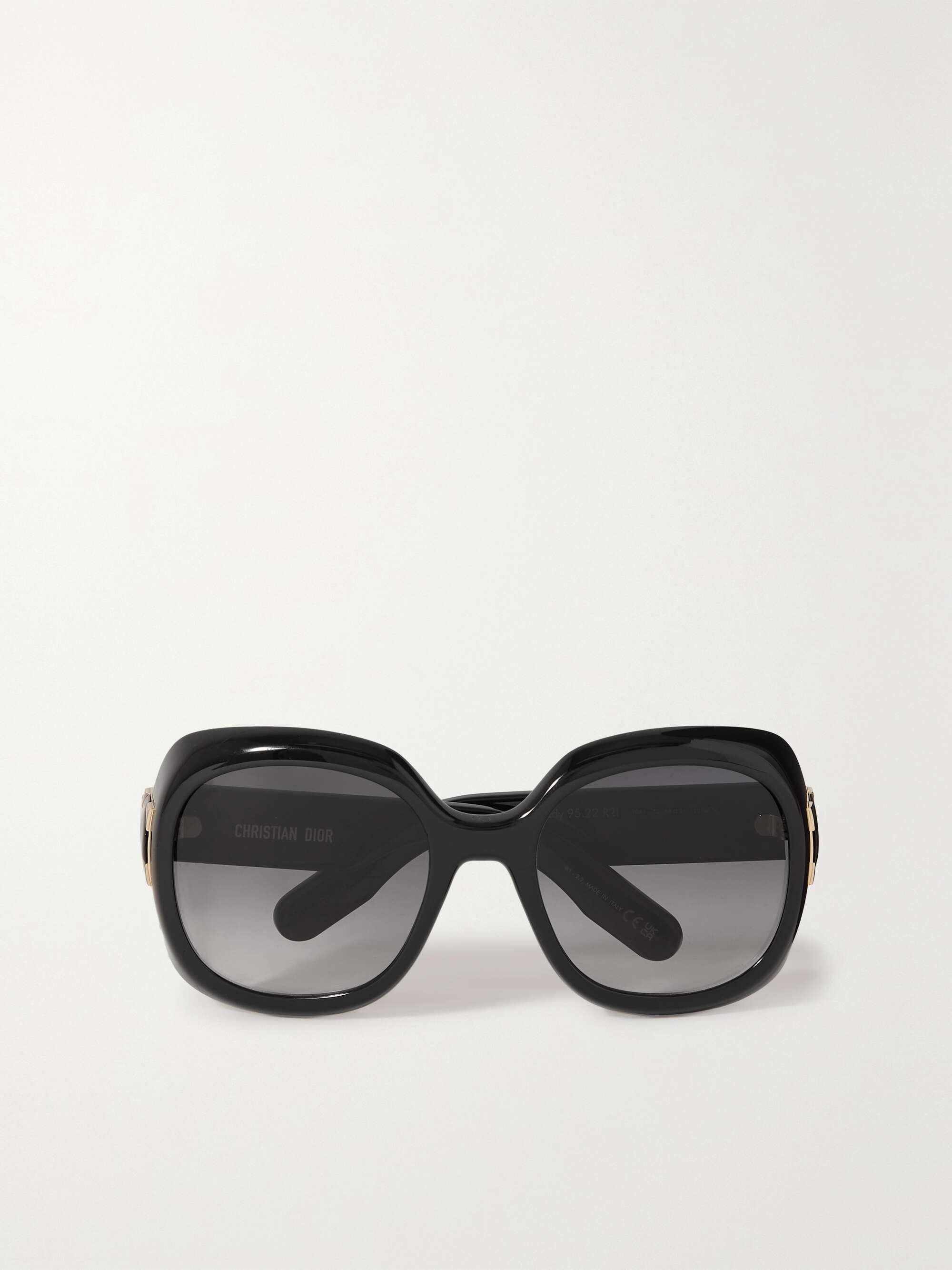 Lady 95.22 R2i Oversized Round-Frame Acetate Sunglasses