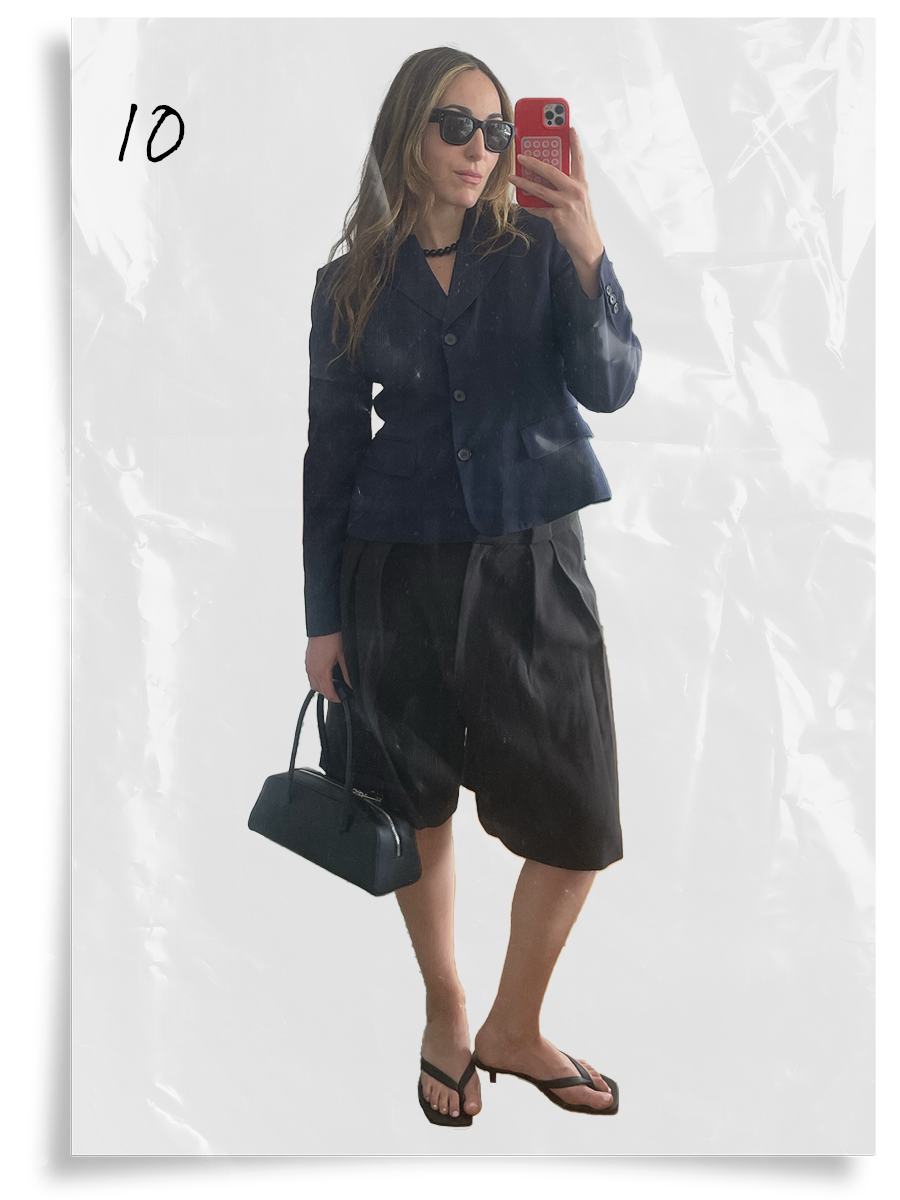 Anna LaPlaca styling an anti-trend summer capsule wardrobe