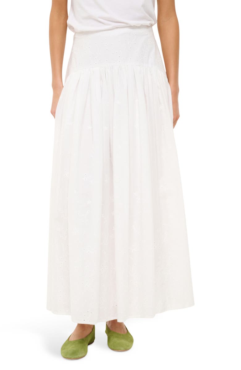 Procida Eyelet Linen Maxi Skirt