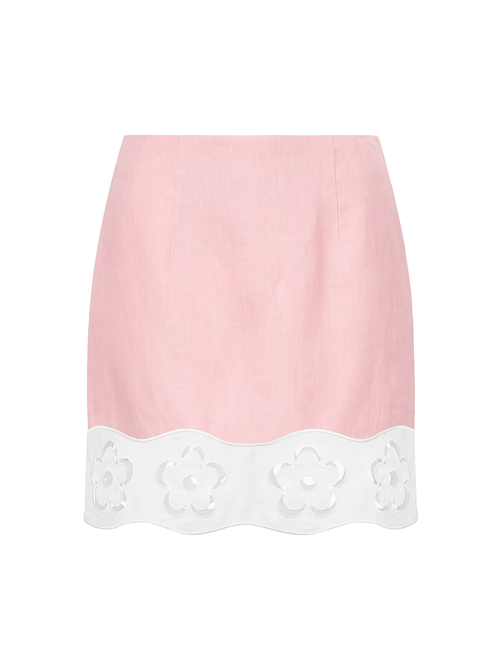 Staud, Margaux Linen A-Line Skirt