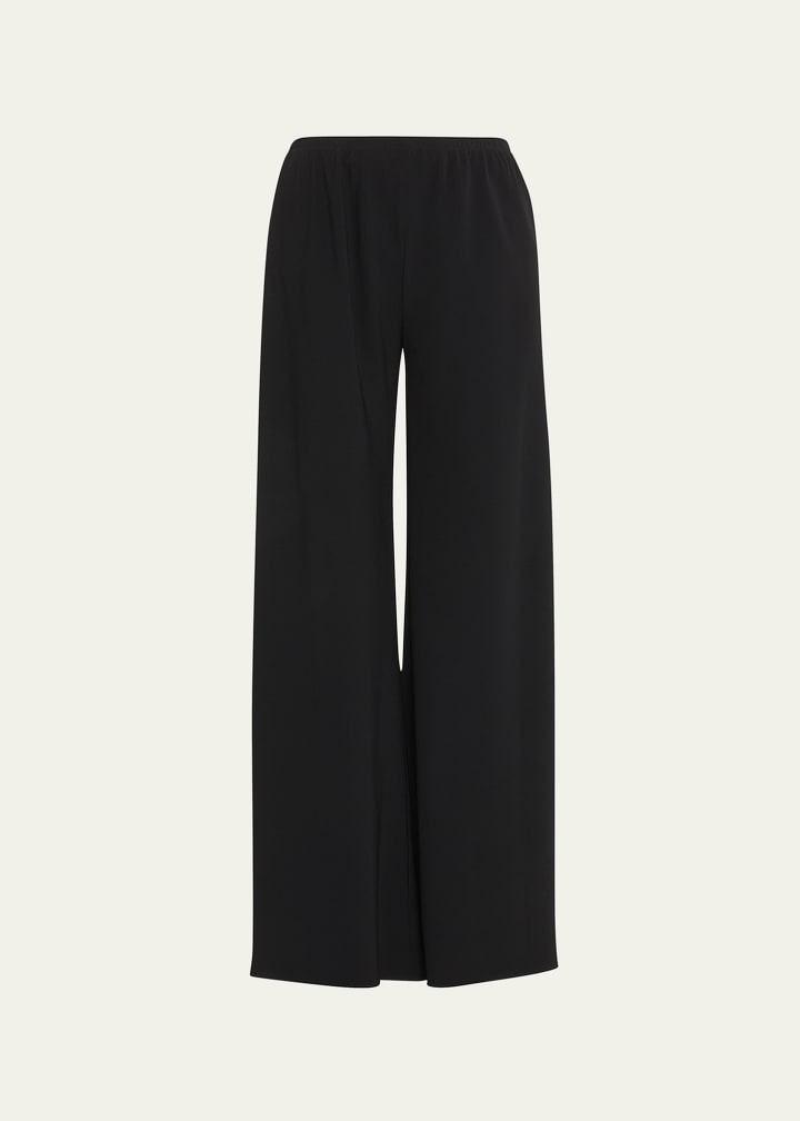 Gala Wide-Leg Crepe Pants