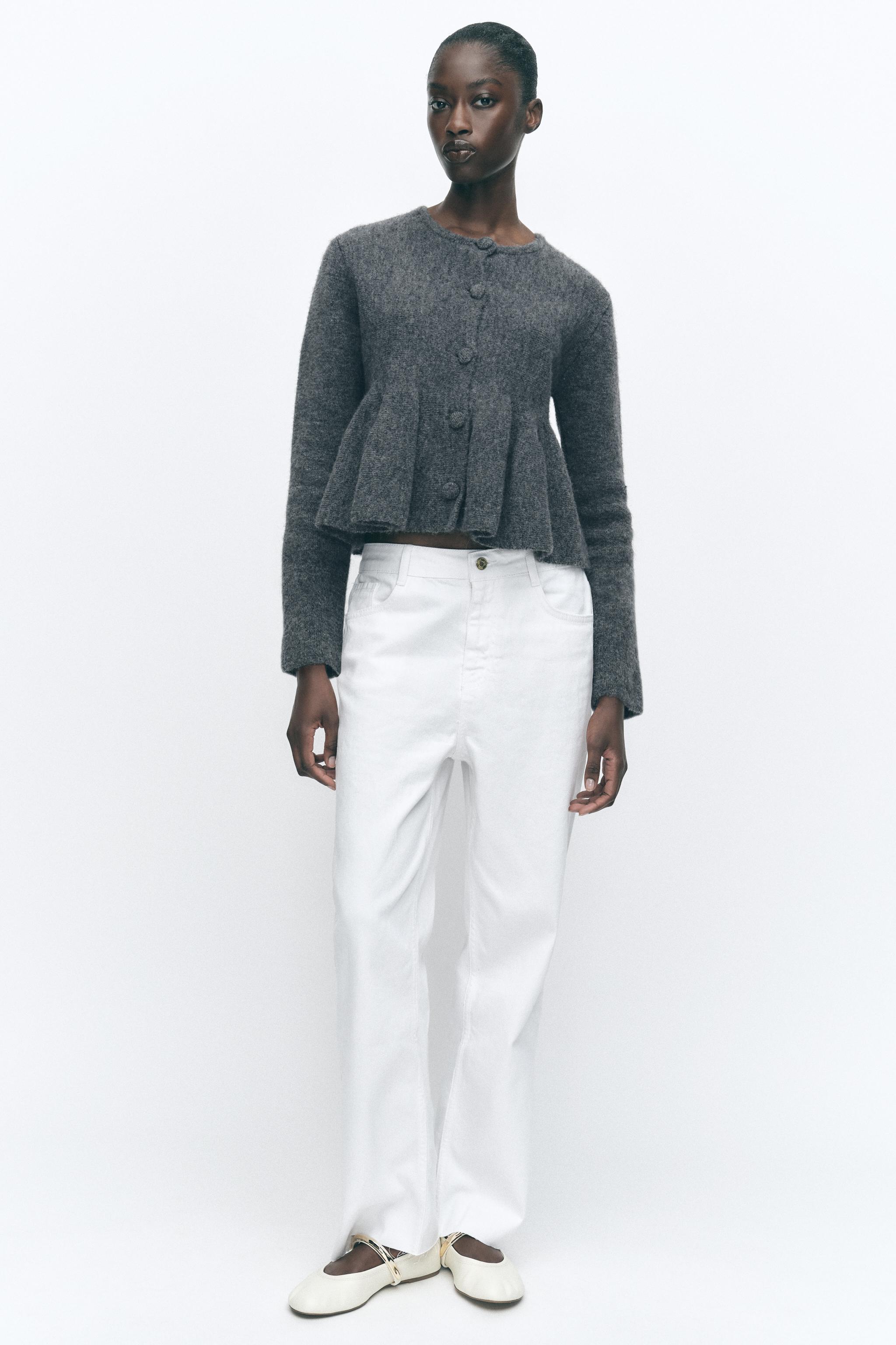 Peplum Knit Cardigan