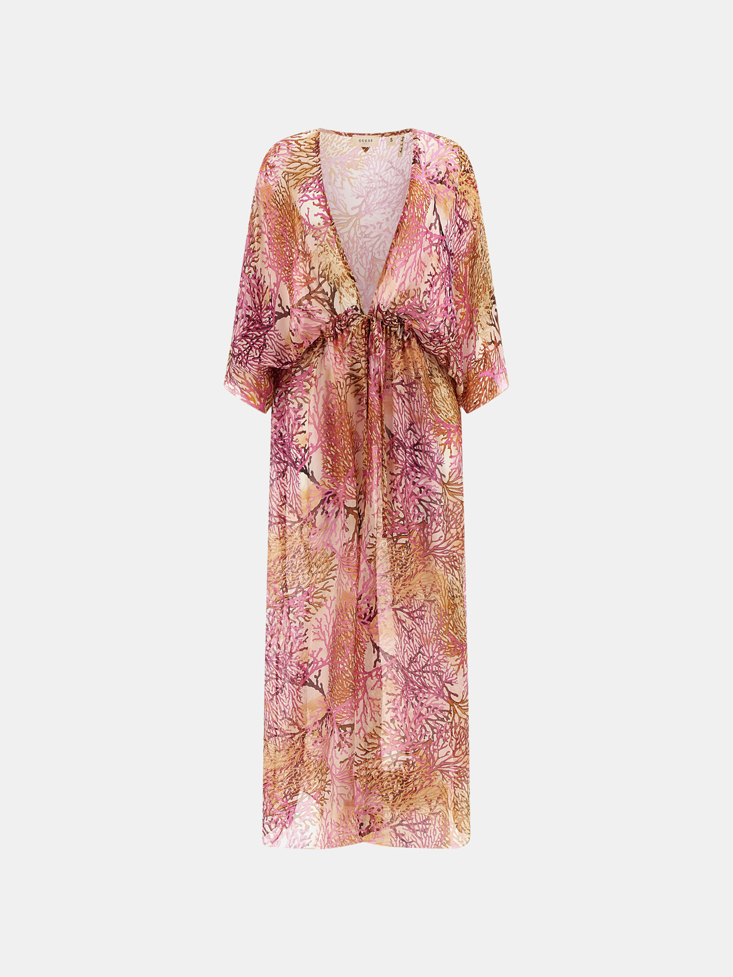 Long Silk-Blend Kimono
