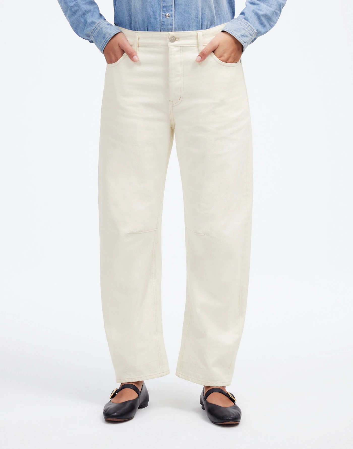 Madewell, The Darted Barrel-Leg Jean