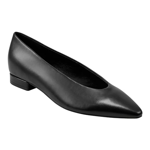 Marc Fisher Ltd Women's Gunner Ballet Flat, Black Leather 001, 6
