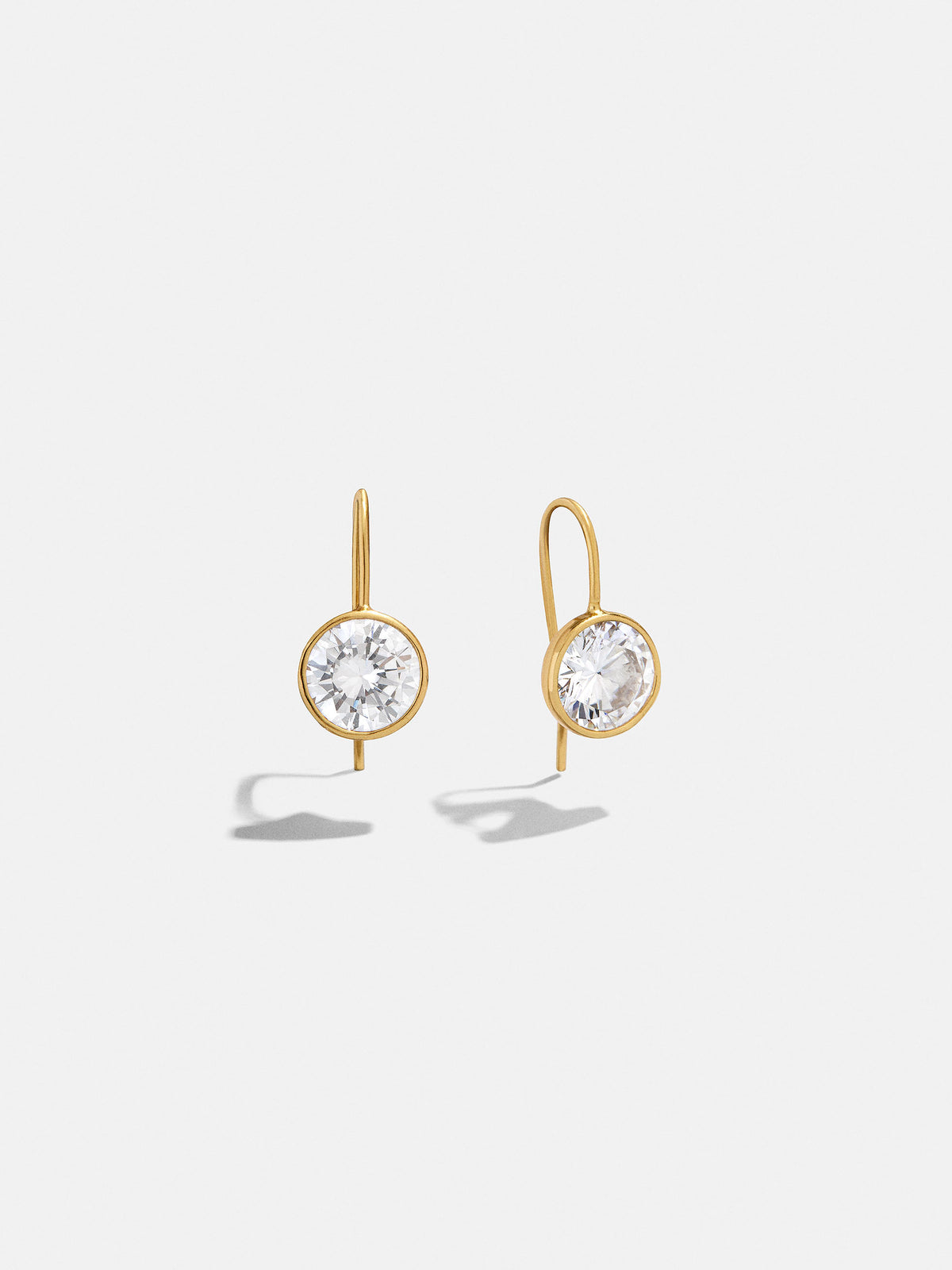 Fallon 18k Gold Vermeil Bezel Earrings - Gold/pavé