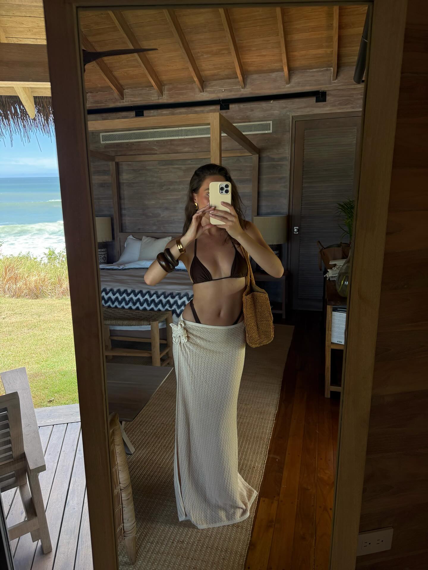 Emma Leger in a brown SAME bikini