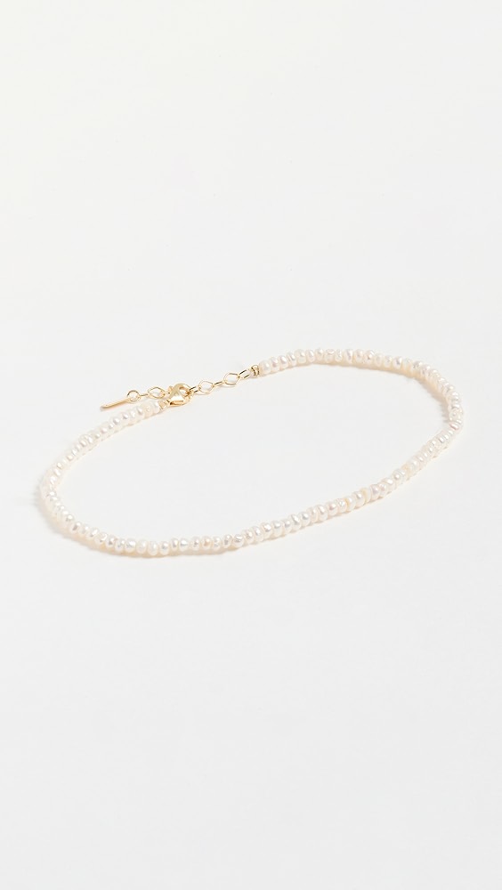 By Adina Eden Tiny Pearl Anklet