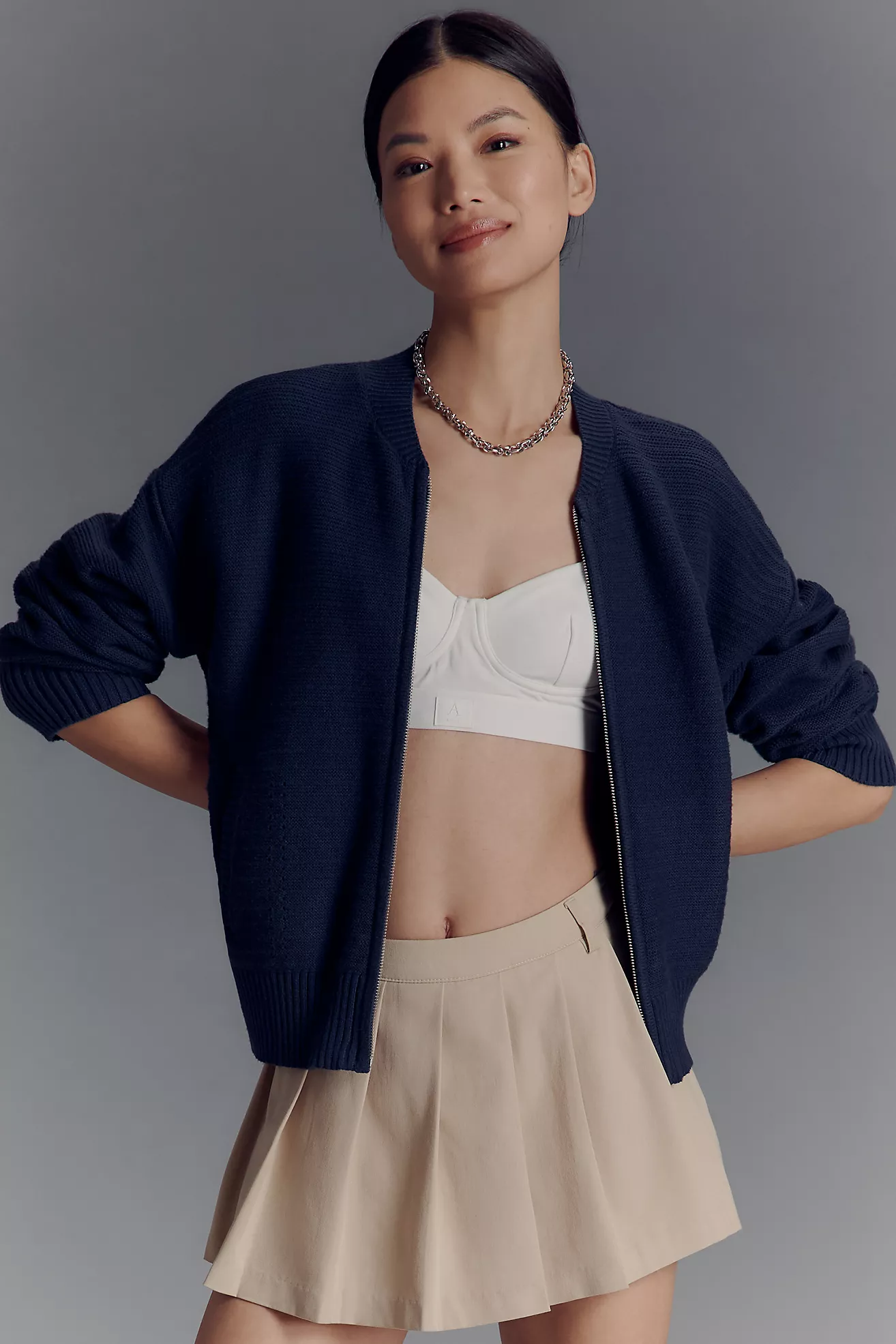 Sanctuary Knitted Bomber Jacket