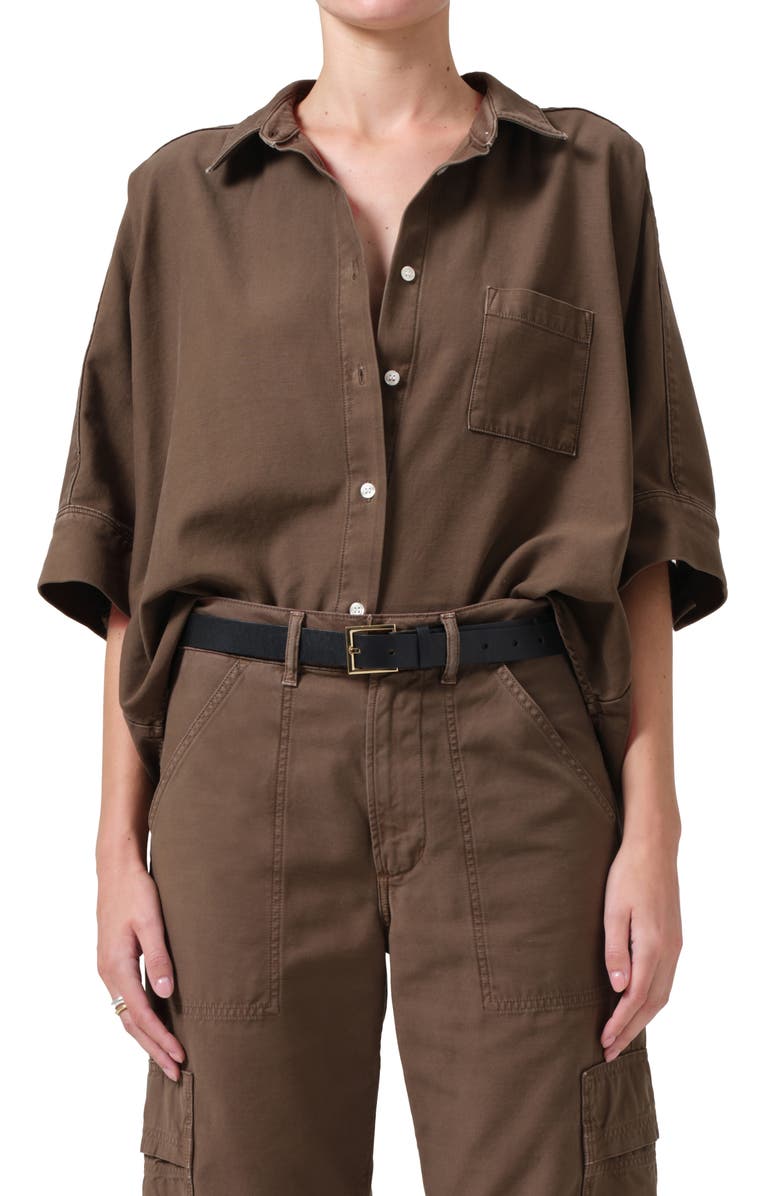 Claire Origami Twill Button-Up Shirt