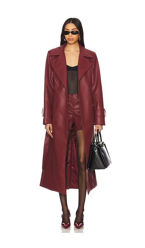 X Revolve Tyra Faux Leather Trenchcoat